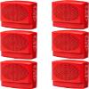 ELFHNR-AL Pack of 6 Low-Frequency Sounders, Red; Alert Lettering; Built-in Level Adjustment Feature and Snap-on Grille Cover; 3 Horn Patterns; Indoor; Wall Mounting; 24 Volts; Mounting Plate Included view 1