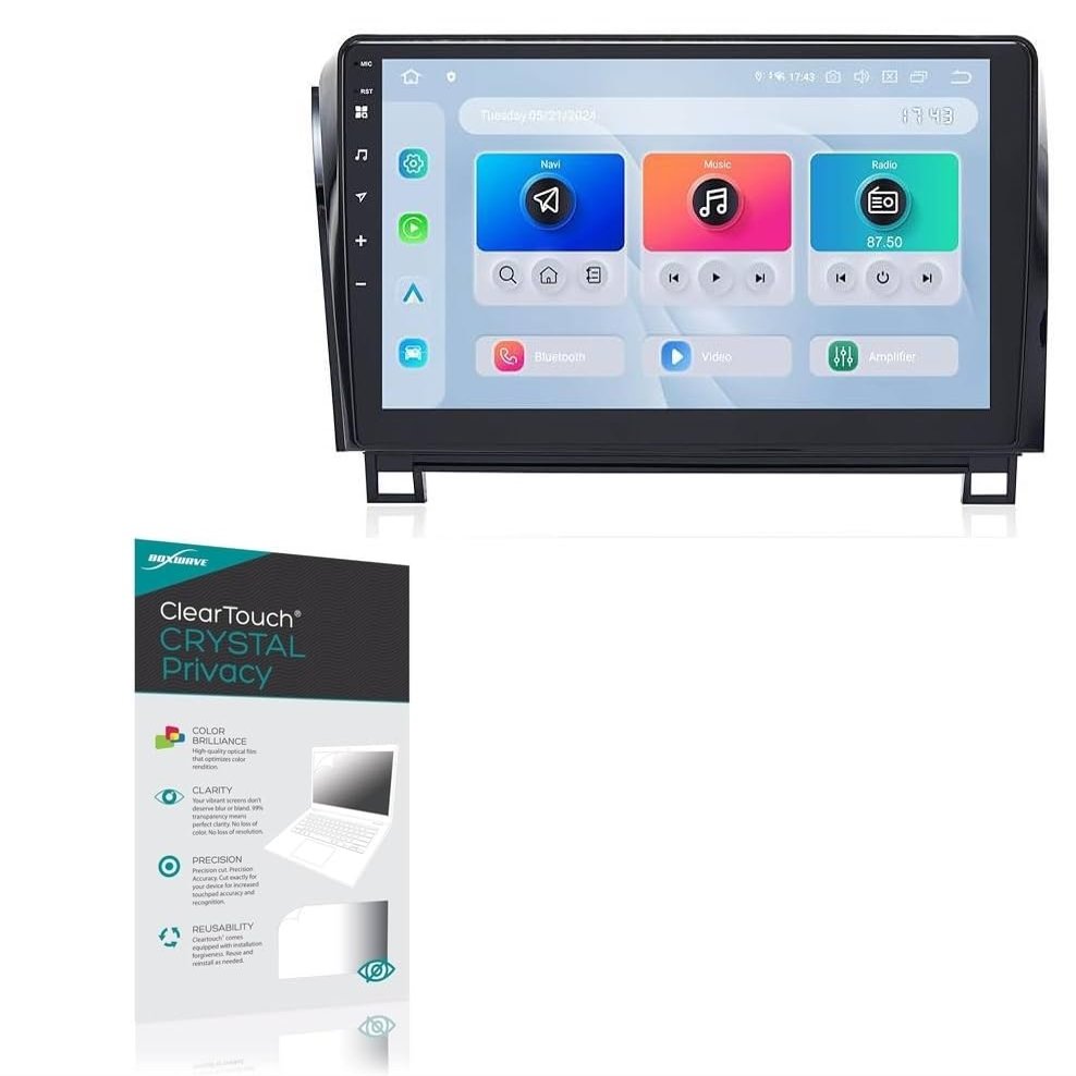 BoxWave Screen Protector Compatible with Dasaita Android 13 Car Stereo (10.2 in) - ClearTouch Crystal Privacy (2-Pack), Privacy Screen Protector Flexible Film Clear