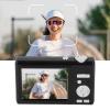 4K Digital Camera Autofocus 48MP Anti Shake 16X Digital Zoom Beauty Filters Portable Compact Camera Dual Screen for Students (Black) view 3