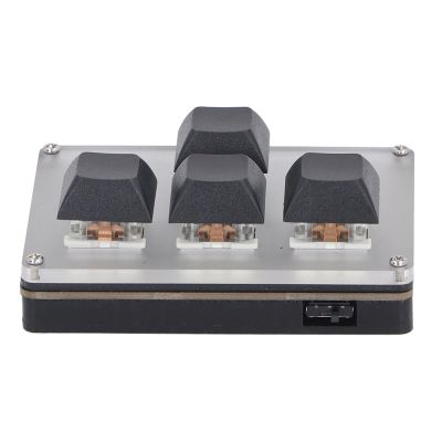 Hyuduo Type C Cordless 4 Key Keypad 2.4G USB BT Custom Keypad for Game Office Media