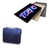 BoxWave Case Compatible with Tecno Megapad - Quilted Carrying Bag, Soft Synthetic Leather Cover w/Diamond Design - Navy view 1