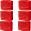 ELFHNR-N Pack of 6 Low Frequency Sounders, Red; No Lettering; Built-in Level Adjustment Feature and Snap-on Grille Cover; 3 Horn Patterns; Indoor; Wall Mounting; 24 Volts; Mounting Plate Included view 1