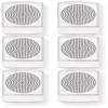 ELFHNW-N Pack of 6 Low-Frequency Sounders, White; Without Lettering; Built-in Level Adjustment Feature and Snap-on Grille Cover; Indoor; Wall Mounting; 24 Volts; Mounting Plate Included view 1