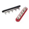 2PCS Set 300A 48V M8 Copper Plate Stainless Steel Terminals Power Distribution Terminal Block with Cover for Automotive RV Yacht view 2