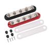 2PCS Set 300A 48V M8 Copper Plate Stainless Steel Terminals Power Distribution Terminal Block with Cover for Automotive RV Yacht view 4