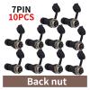 BHUPWZE 10pcs Aviation Connector GX16 M16 Waterproof Docking Back Nut Male&Female Plug/Socket 2pin3pin4pin5pin6pin7pin8pin9pin10pin(Back nut 7P 10PCS) view 2
