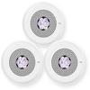 ELFHSWC-N Pack of 3 Low Frequency Sounder Strobes, White; No Lettering; Clear Lens; Built-in Level Adjustment; Snap-on Grille Cover; Indoor; Ceiling Mounting; 110/177cd; 24V; Mounting Plate view 1
