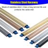 QHZYMX 5 Ft Long Indoor Electrical Wire Concealer, Decorative Cable Cavity with Adhesive Backing, Heavy Duty Channel Cord Protector for Hide Cables On Floor, Cuttable(H,W 7/9 in(20mm) Hold 2 Cables) view 3