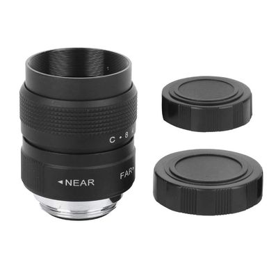 Optical Glass 25mm f1.4 Manual Aperture CCTV Lens, MC Multilayer Film Coated, for Mirrorless Cameras, Black (Black)