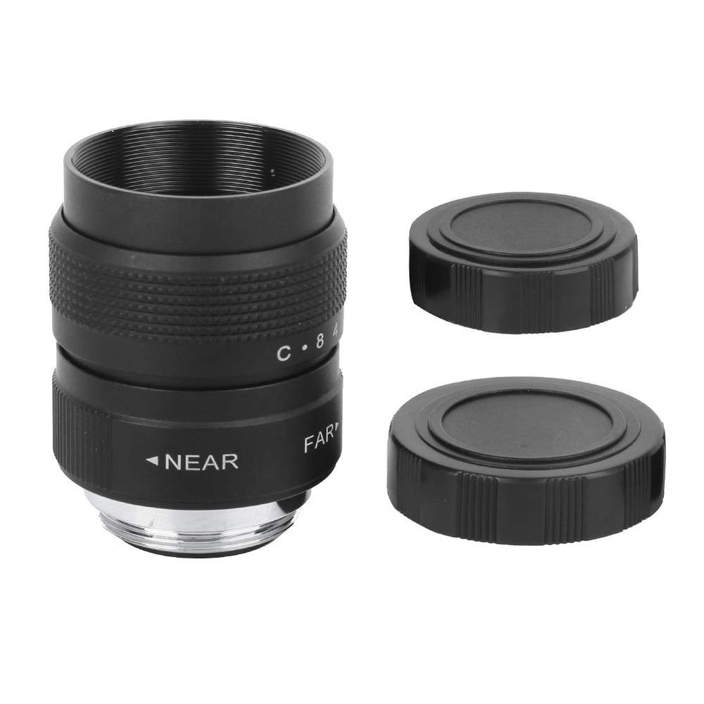Optical Glass 25mm f1.4 Manual Aperture CCTV Lens, MC Multilayer Film Coated, for Mirrorless Cameras, Black (Black)