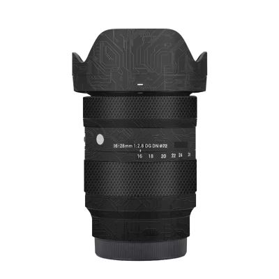 Lens Skin Vinyl Wrap Film for Sigma 16-28mm F2.8 DG DN Fit for Sony Mount Camera Protective Sticker Protector Coat Photography Accessories 1:2.8 16-28 2.8(Circuit Black)