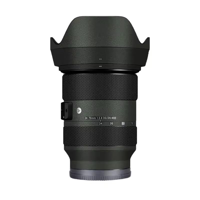 for Sigma Art 24-70mm F2.8 DG DN Fit for Sony Mount Camera Lens Sticker Coat Wrap Protective Film Body Protector Decal Skin 1:2.8 24-70 2.8(Leather Green)