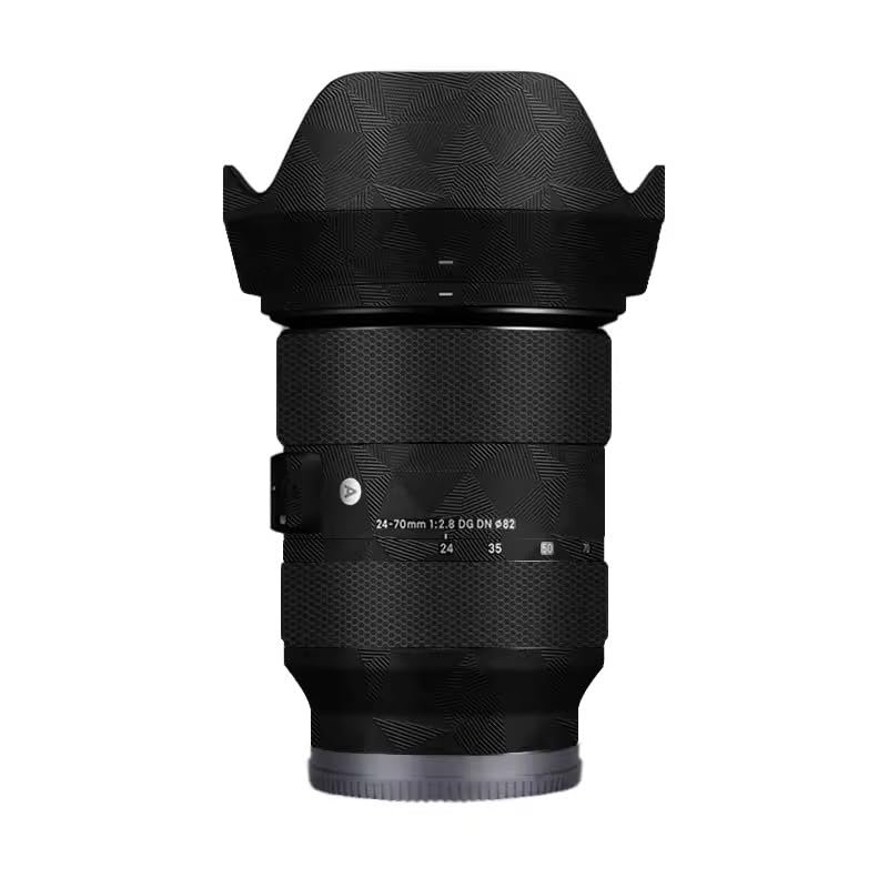 for Sigma Art 24-70mm F2.8 DG DN Fit for Sony Mount Camera Lens Sticker Coat Wrap Protective Film Body Protector Decal Skin 1:2.8 24-70 2.8(Triangle Black)