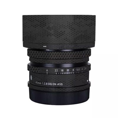 Anti-Scratch Camera Lens Sticker for Sigma 45mm F2.8 DG DN Fit for Sony Mount Camera Coat Wrap Protective Film Body Protector Skin Cover 1:2.8 45 2.8(Mamba Black)