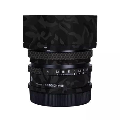 Anti-Scratch Camera Lens Sticker for Sigma 45mm F2.8 DG DN Fit for Sony Mount Camera Coat Wrap Protective Film Body Protector Skin Cover 1:2.8 45 2.8(Shadow Camo Black)