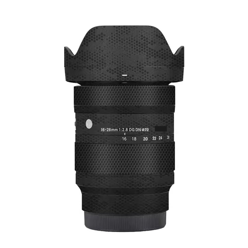 Lens Skin Vinyl Wrap Film for Sigma 16-28mm F2.8 DG DN Fit for Sony Mount Camera Protective Sticker Protector Coat Photography Accessories 1:2.8 16-28 2.8(Mamba Black)