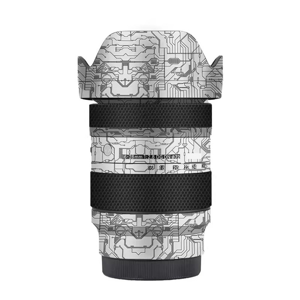 Camerea Lens Skin Anti-Scratch Sticker for Sigma 28-70mm F2.8 DG DN Fit for Sony E Mount Camerea Coat Vinly Protective Film Body Protector Decals Cover 1:2.8 28-70 2.8(Circuit White)
