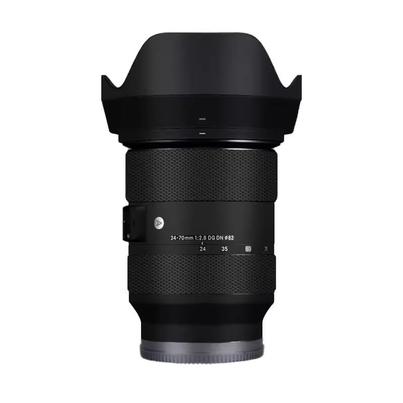 for Sigma Art 24-70mm F2.8 DG DN Fit for Sony Mount Camera Lens Sticker Coat Wrap Protective Film Body Protector Decal Skin 1:2.8 24-70 2.8(Matte Black)