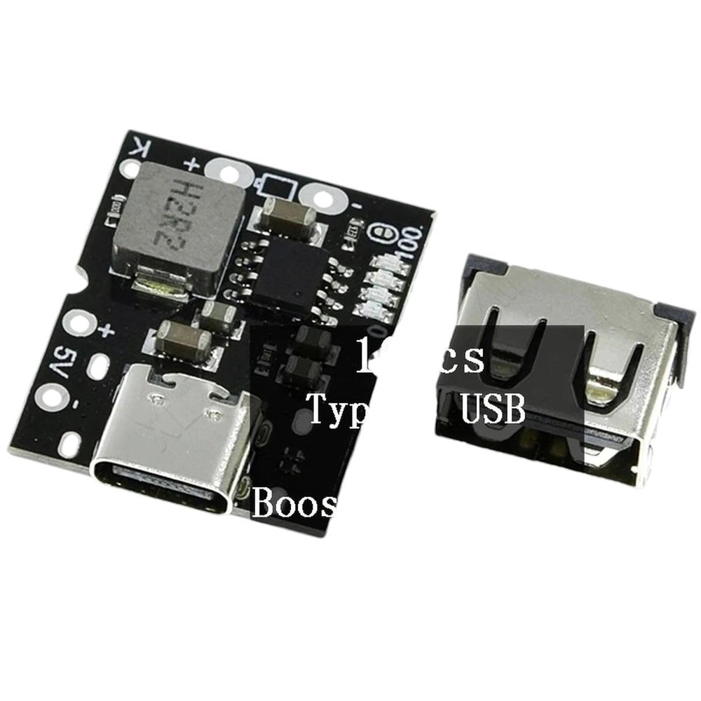 10pcs Type-C USB 5V 2A Boost Converter Step-Up Power Module Lithium Ba [ttery Charging Protection Board LED Display USB Charger New for Arrival 2025 High for Quality