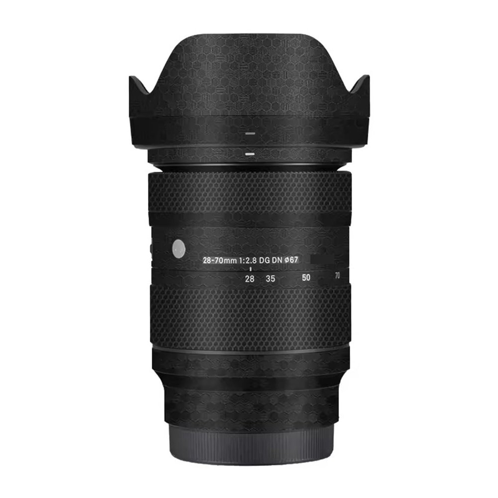 Camerea Lens Skin Anti-Scratch Sticker for Sigma 28-70mm F2.8 DG DN Fit for Sony E Mount Camerea Coat Vinly Protective Film Body Protector Decals Cover 1:2.8 28-70 2.8(Honeycomb Black)