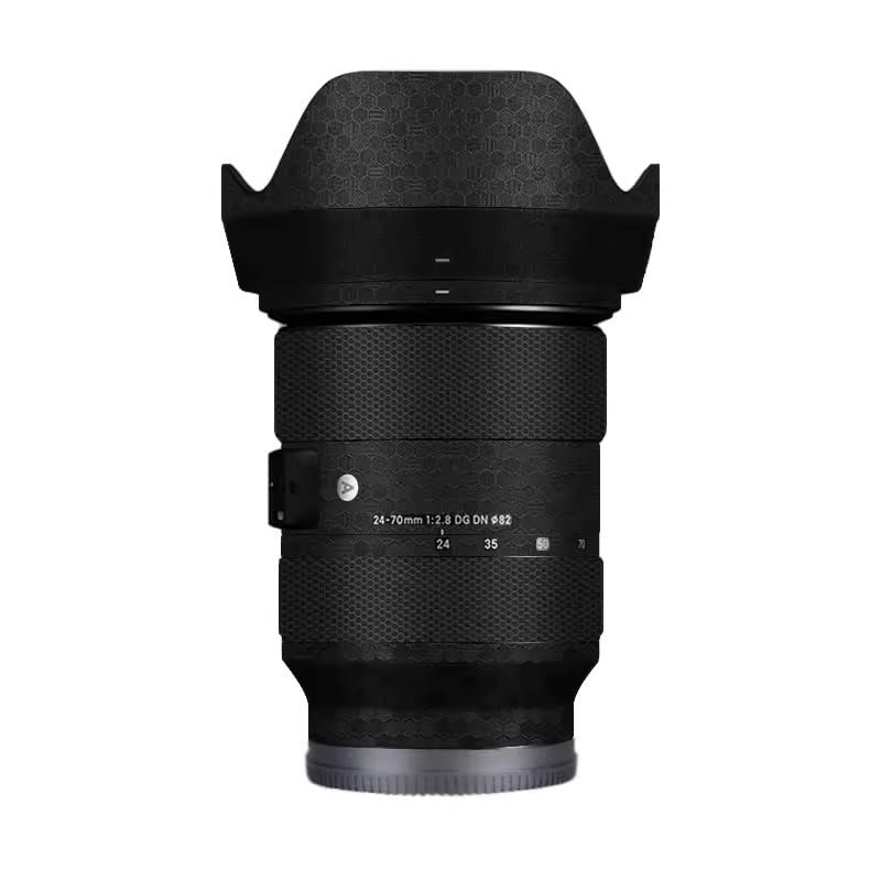 for Sigma Art 24-70mm F2.8 DG DN Fit for Sony Mount Camera Lens Sticker Coat Wrap Protective Film Body Protector Decal Skin 1:2.8 24-70 2.8(Honeycomb Black)