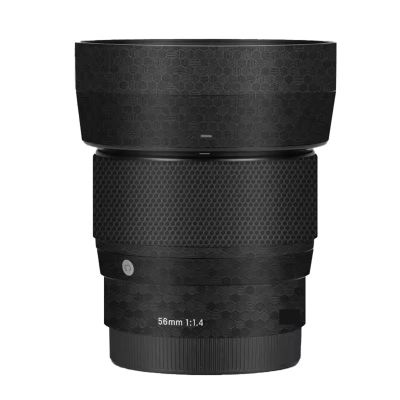 Camera Lens Protector Coat Protective Film Body Vinly Wrap Skin Premium Sticker for Sigma 56mm F1.4 DG DN Fit for Sony E Mount for Canon EFM Mount(Honeycomb Black)