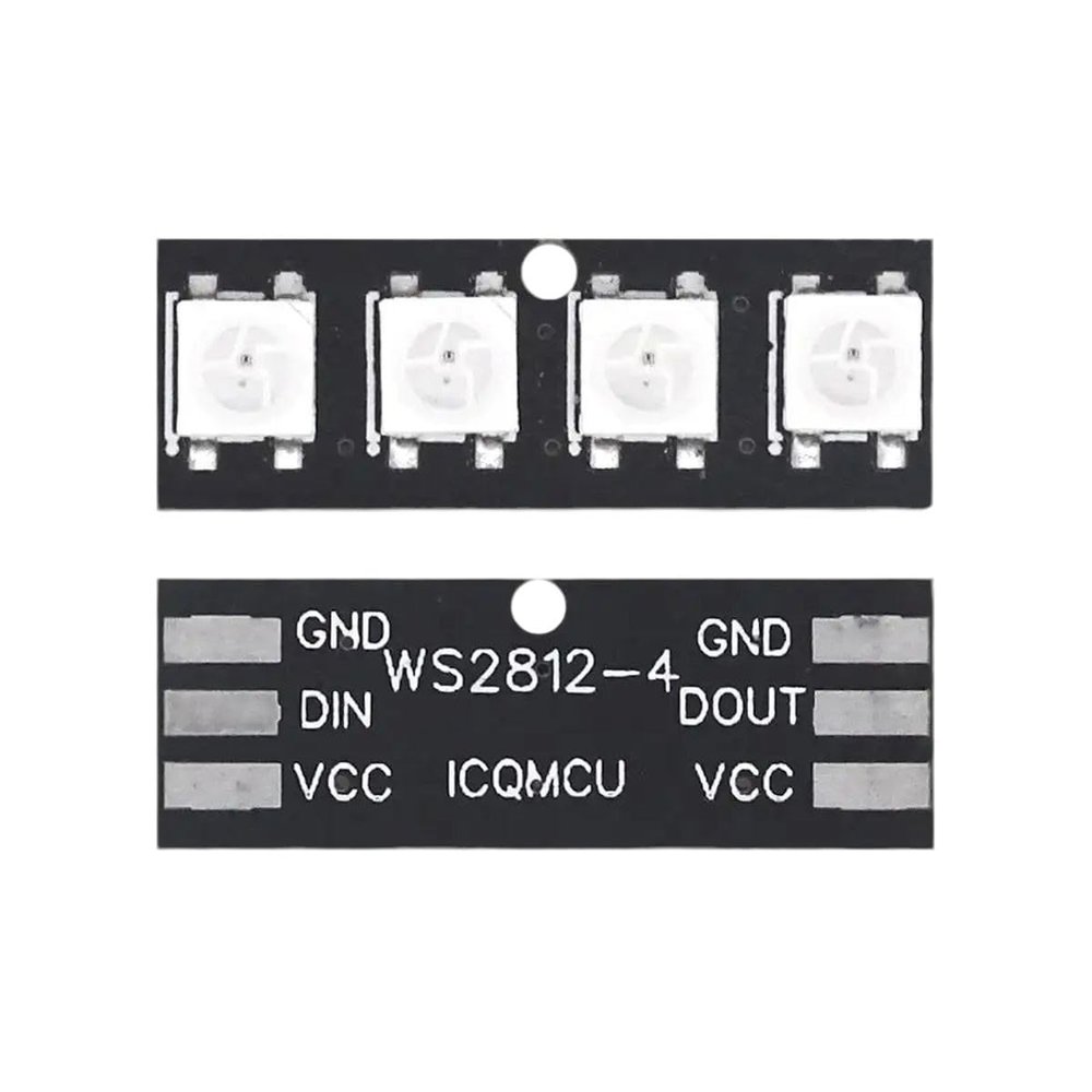 1PCS 4 Bit WS2812 Light Bead Module Strip Light Bar Full-Color Driving Slide Lamp Development Board Module SCM New for Arrival 2025 High for Quality