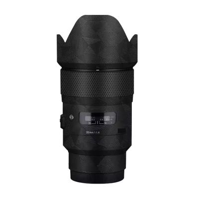 35 1.4 Camera Lens Skin Sony Coat Wrap Protective Film Body Decal Anti-Scratch Sticker Accessories for Sigma 35mm F1.4 DG HSM Art Fit for Sony Mount Camera 1:1.4(Triangle Black)