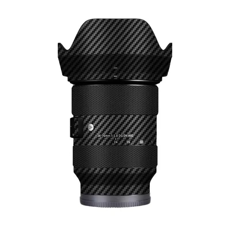 for Sigma Art 24-70mm F2.8 DG DN Fit for Sony Mount Camera Lens Sticker Coat Wrap Protective Film Body Protector Decal Skin 1:2.8 24-70 2.8(Carbon Fiber Black)
