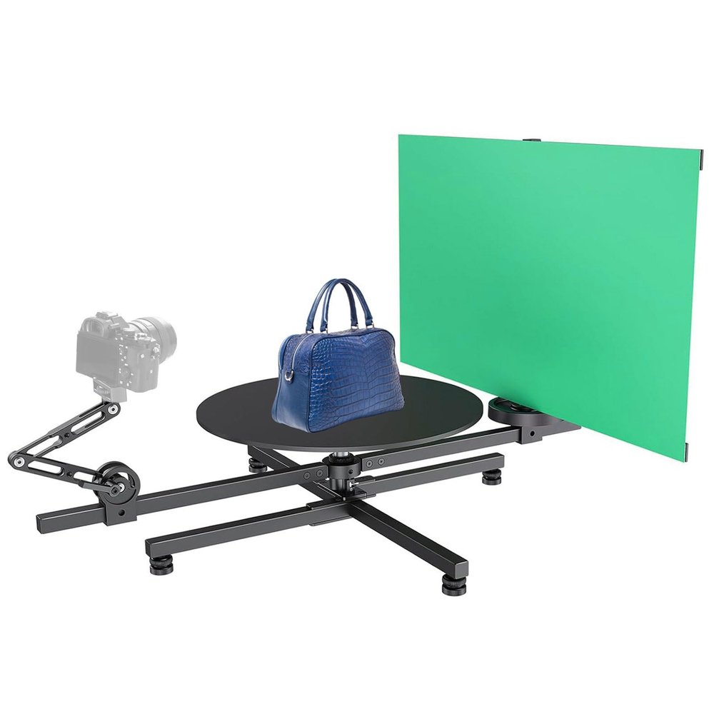360 Degree Panoramic Rotating Shooting Platform, Rotating Camera Slider, Photography Turntable Maximum Load 20KG, Shooting Angle Adjusted Arbitrarily, for Product Photography/Video Making