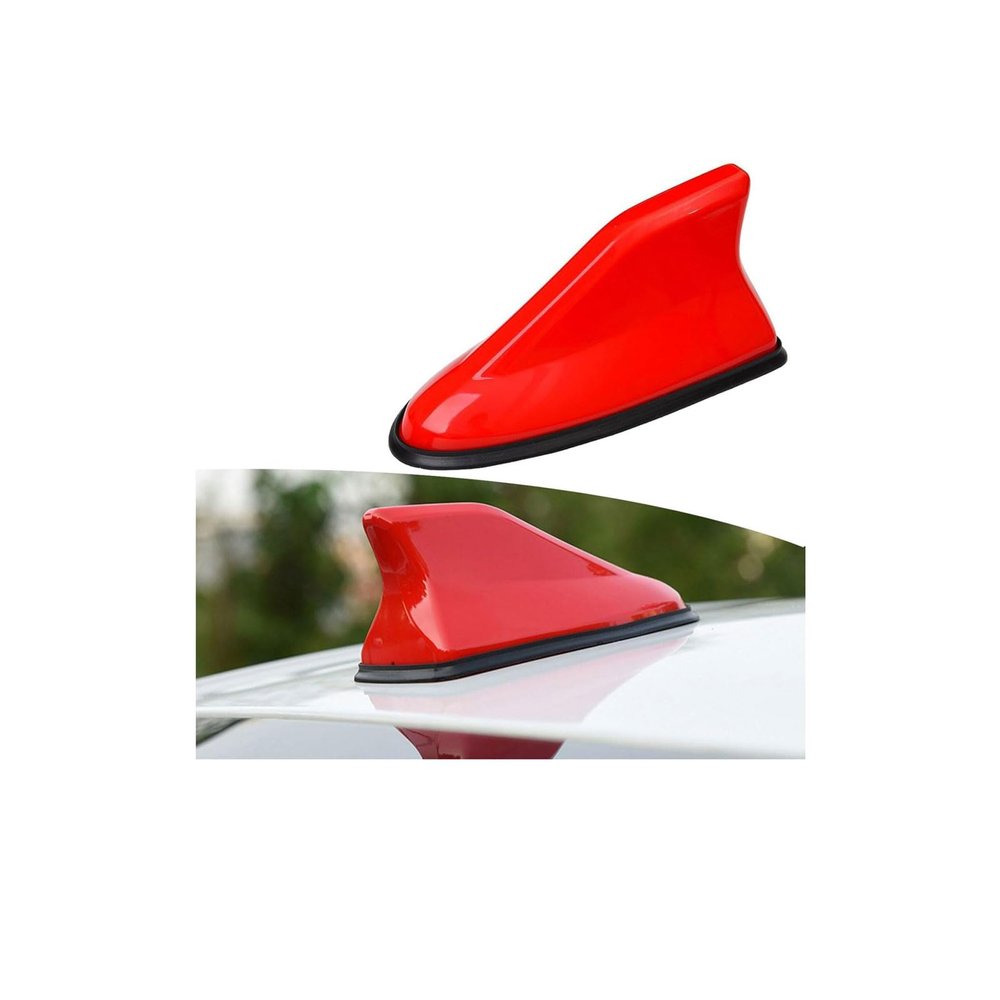 Car Shark Fin Aerial for Ford Explorer 2006-2019 2020 2021 2022 2023 2024 2025,Shark Fin Antenna Top Roof Radio Enhanced Signal Car Accessories,Red