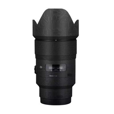 35 1.4 Camera Lens Skin Sony Coat Wrap Protective Film Body Decal Anti-Scratch Sticker Accessories for Sigma 35mm F1.4 DG HSM Art Fit for Sony Mount Camera 1:1.4(Circuit Black)