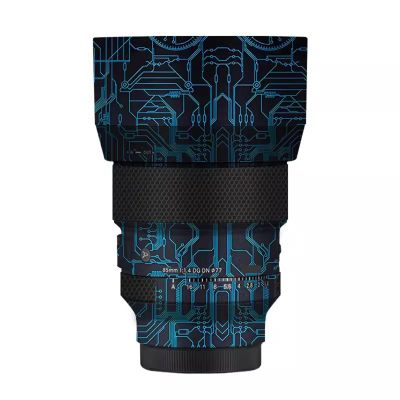 for Sigma Art 85mm F1.4 DG DN Fit for Sony Mount Camera Decal Skin Vinyl Wrap Film Camera Lens Body Protective Sticker Protector Coat 1:1.4 85 1.4(Circuit Blue)