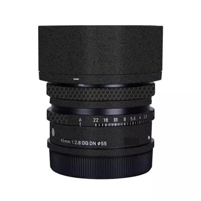 Anti-Scratch Camera Lens Sticker for Sigma 45mm F2.8 DG DN Fit for Sony Mount Camera Coat Wrap Protective Film Body Protector Skin Cover 1:2.8 45 2.8(Frosted Black)