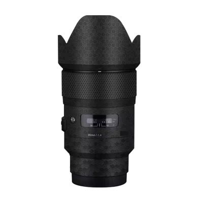 35 1.4 Camera Lens Skin Sony Coat Wrap Protective Film Body Decal Anti-Scratch Sticker Accessories for Sigma 35mm F1.4 DG HSM Art Fit for Sony Mount Camera 1:1.4(Honeycomb Black)