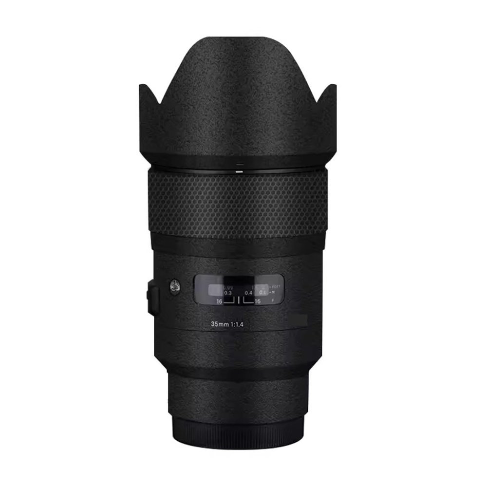 35 1.4 Camera Lens Skin Sony Coat Wrap Protective Film Body Decal Anti-Scratch Sticker Accessories for Sigma 35mm F1.4 DG HSM Art Fit for Sony Mount Camera 1:1.4(Frosted Black)
