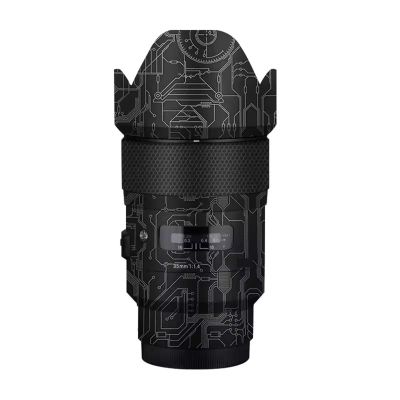 35 1.4 Camera Lens Skin Sony Coat Wrap Protective Film Body Decal Anti-Scratch Sticker Accessories for Sigma 35mm F1.4 DG HSM Art Fit for Sony Mount Camera 1:1.4(Circuit Titanium)