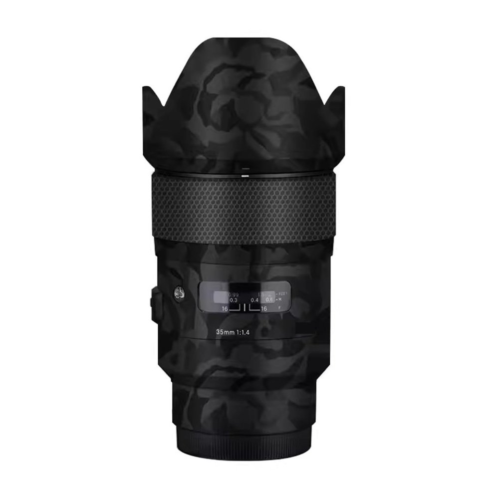 35 1.4 Camera Lens Skin Sony Coat Wrap Protective Film Body Decal Anti-Scratch Sticker Accessories for Sigma 35mm F1.4 DG HSM Art Fit for Sony Mount Camera 1:1.4(Shadow Camo Black)