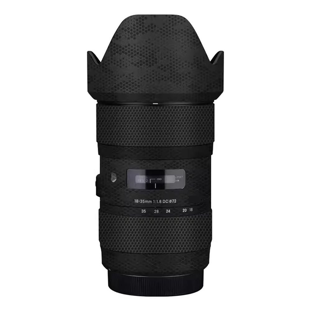 Camera Lens Premium Protector Film Sticker for Sigma 18-35mm F1.8 DC HSM Art Fit for Canon Mount Camera Skin Vinyl Wrap Film Body Protective Decal Protector Coat(Mamba Black)