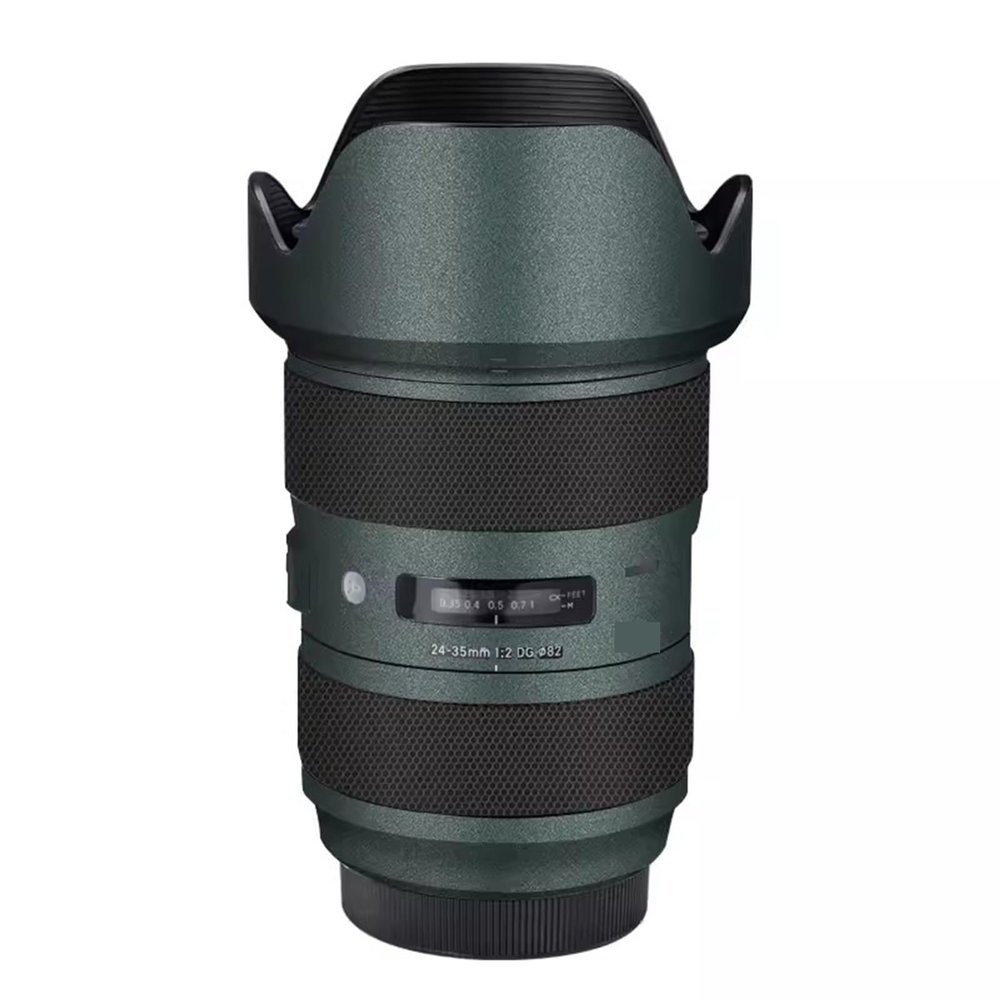 Anti-Scratch Camera Lens Sticker for Sigma Art 24-35mm F2 DG Fit for Canon EF Mount Camera Coat Wrap Protective Film Body Protector Skin Cover Decals Cost 1:2 24-35 2(Turquoise Green)