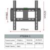 BRART TV Wall Mount Fixed for Most 26"-65" Flat/Curved TVs with Max VESA 400X400mm up to 110Lbs Space Saving Universal TV Bracket(Black) view 2