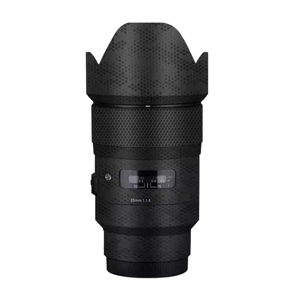 35 1.4 Camera Lens Skin Sony Coat Wrap Protective Film Body Decal Anti-Scratch Sticker Accessories for Sigma 35mm F1.4 DG HSM Art Fit for Sony Mount Camera 1:1.4(Mamba Black)