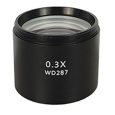 Lab Microscope Accessories 0.5X 2X 0.7X Auxiliary Glass Lens for Industry Digital Video Stereo Microscope Camera(0.3X)