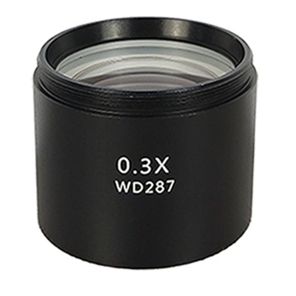 Lab Microscope Accessories 0.5X 2X 0.7X Auxiliary Glass Lens for Industry Digital Video Stereo Microscope Camera(0.3X)