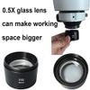 Lab Microscope Accessories 0.5X 2X 0.7X Auxiliary Glass Lens for Industry Digital Video Stereo Microscope Camera(0.3X) view 4