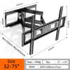 CEKGDB TV Wall Mount for 32-75 inch, Full Motion TV Mount Bracket Articulating Swivel Extension Tilting Leveling Max VESA 600x400mm view 2
