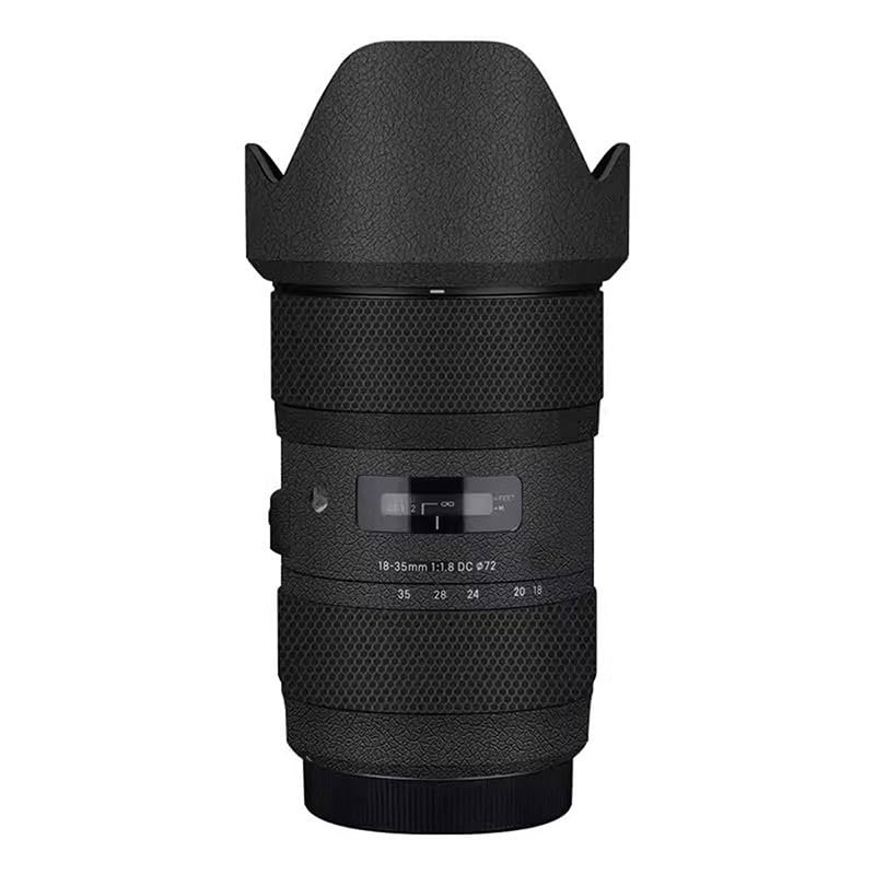 Camera Lens Premium Protector Film Sticker for Sigma 18-35mm F1.8 DC HSM Art Fit for Canon Mount Camera Skin Vinyl Wrap Film Body Protective Decal Protector Coat(Leather Black)
