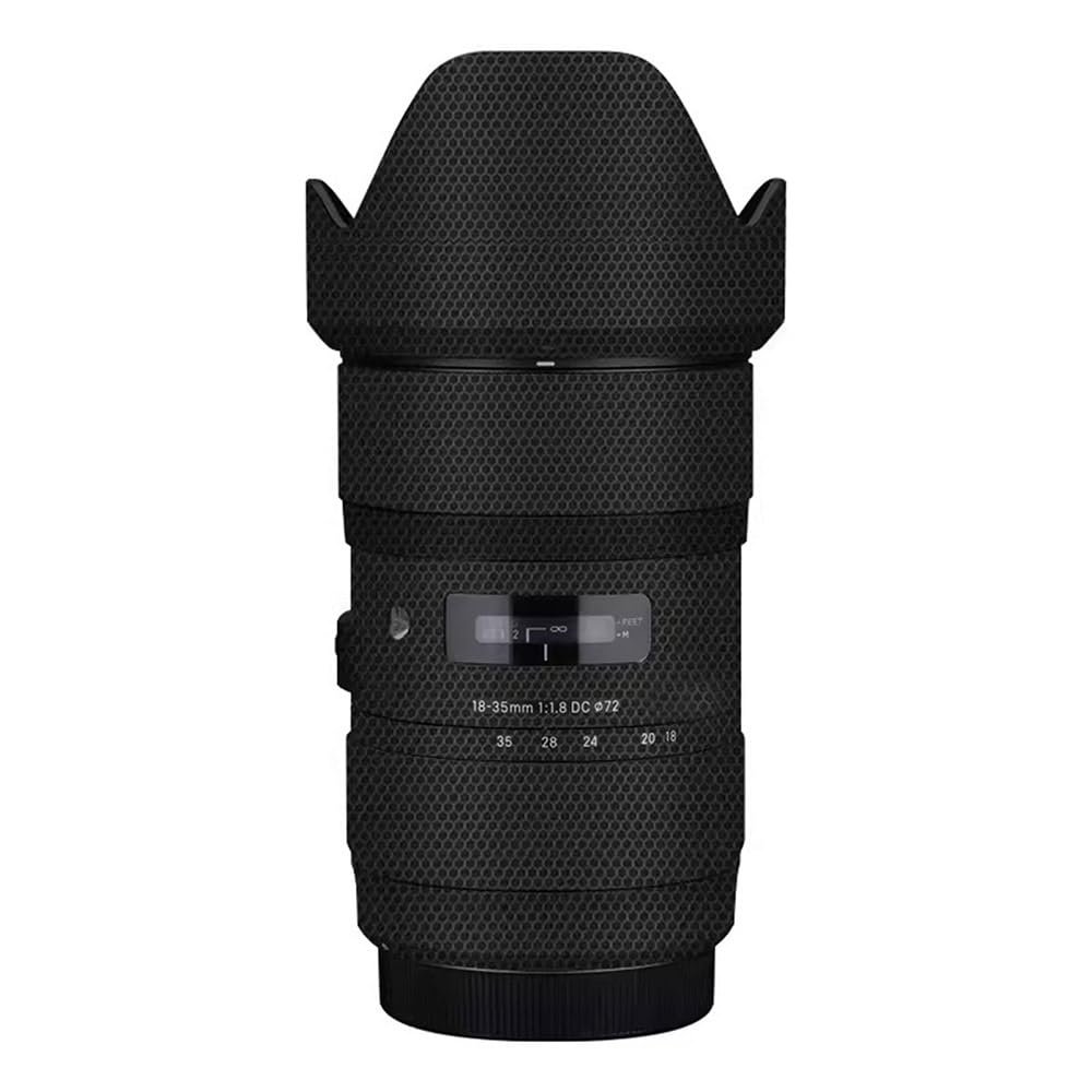 Camera Lens Premium Protector Film Sticker for Sigma 18-35mm F1.8 DC HSM Art Fit for Canon Mount Camera Skin Vinyl Wrap Film Body Protective Decal Protector Coat(Matrix Black)