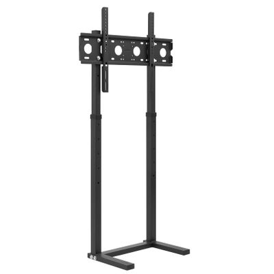 BUDAY TV Floor Stand Tall TV Stand Height Adjustable TV Mount Free Standing TV Bracket for 32-65 Flat Panel LED LCD Screens(Black)