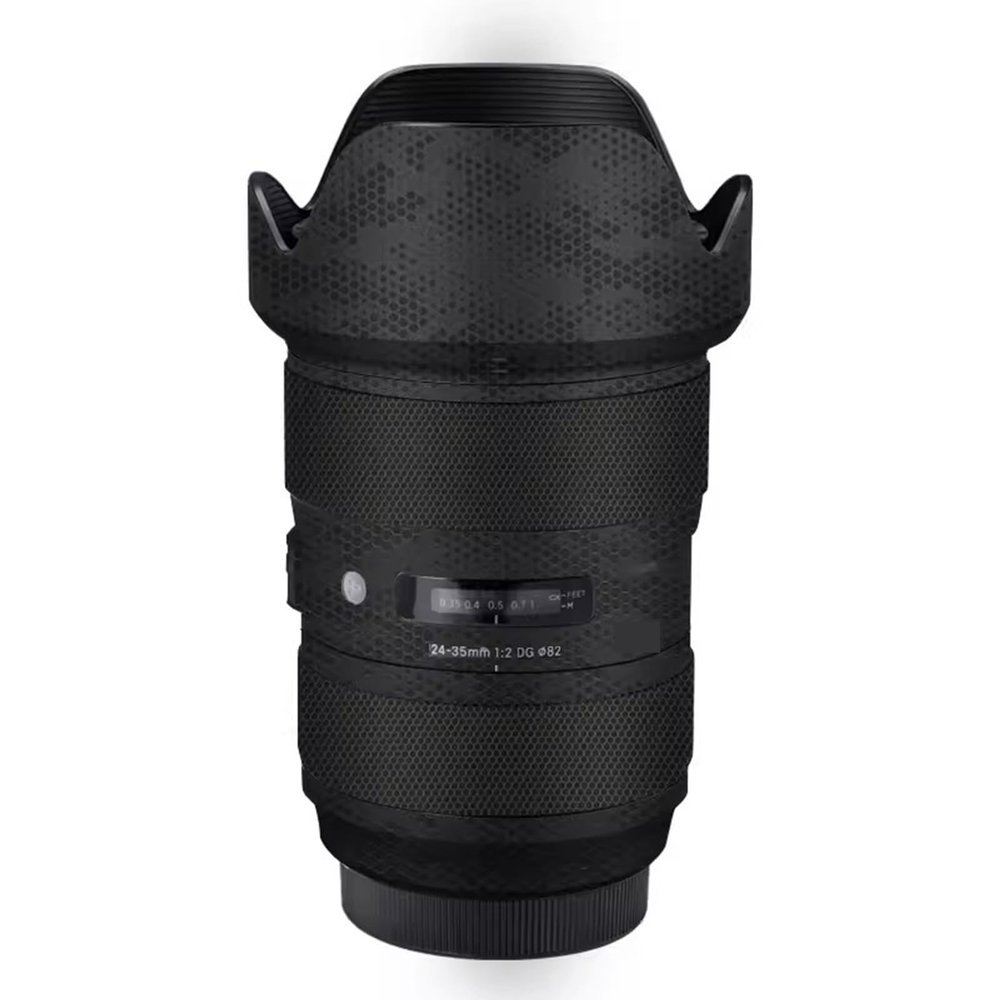 Anti-Scratch Camera Lens Sticker for Sigma Art 24-35mm F2 DG Fit for Canon EF Mount Camera Coat Wrap Protective Film Body Protector Skin Cover Decals Cost 1:2 24-35 2(Mamba Black)